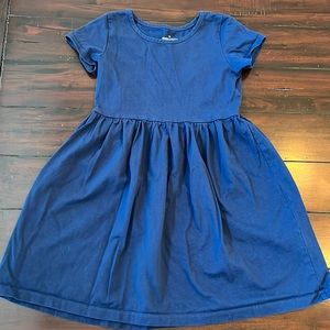 Hanna Andersson Girls’ Navy Knit Playdress - Size 6-7